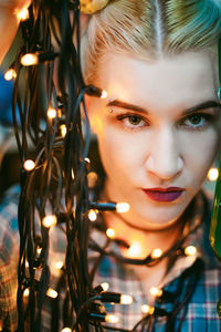 Close-up portrait of young woman