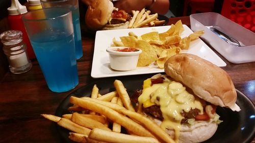 Close-up of food on table