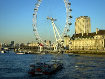 Ferris wheel in city