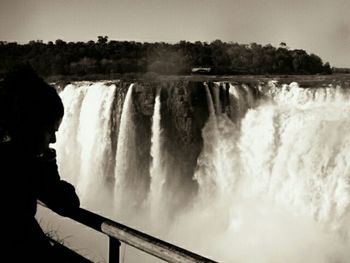 Scenic view of waterfall