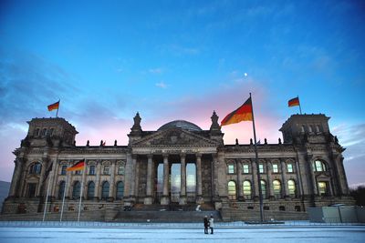 View of historical building against cloudy sky
