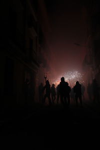 Correfoc parties, typical with firecrackers and lights in the towns