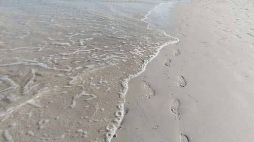 High angle view of beach