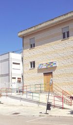 Built structure against clear blue sky