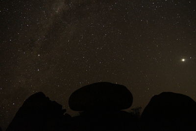 Low angle view of stars in sky