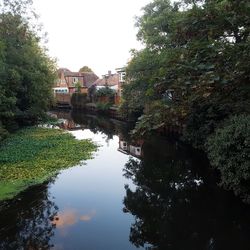 View of canal along buildings