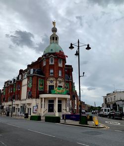 Low angle view of buildings against sky