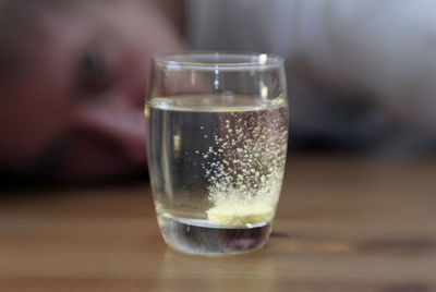 Close-up of drink on table