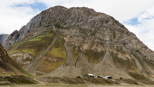 Scenic view of rock formation against sky