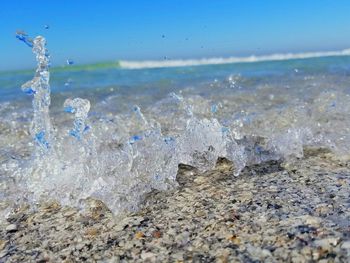 Close-up of sea against sky