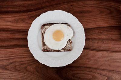 Directly above shot of breakfast on table