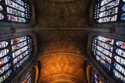 Low angle view of ceiling of building