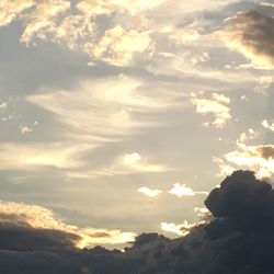 Scenic view of mountains at sunset