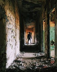 Interior of abandoned building