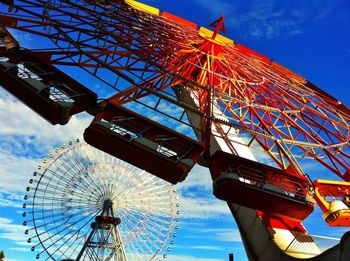 Low angle view of ferris wheel