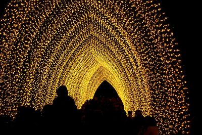 View of illuminated tunnel