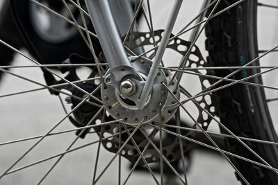 Close-up of bicycle wheel