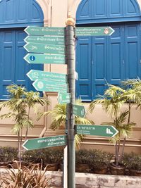 Information sign against plants