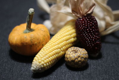 Close-up of fruits on table