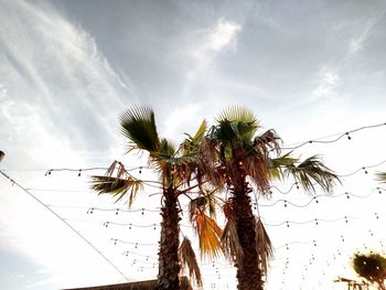 Low angle view of power lines