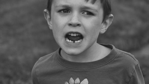 Close-up portrait of boy