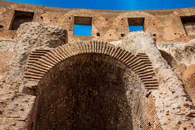 Interior of the famous colosseum in rome