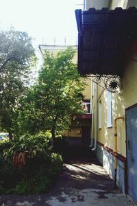 Alley amidst buildings against sky