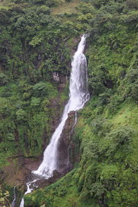 Scenic view of waterfall