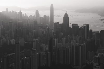 Aerial view of buildings in city