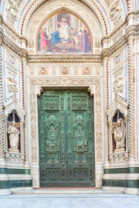 View of ornate door of building