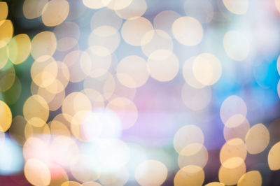 Defocused image of illuminated lights