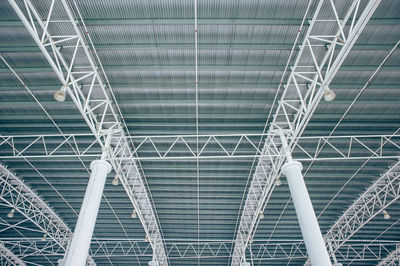 Low angle view of metallic roof