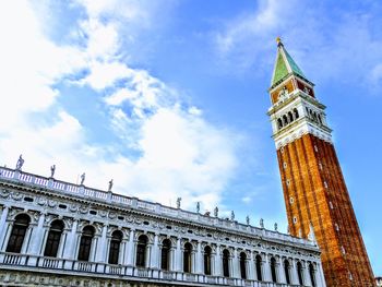Low angle view of building against sky. piazza san marco