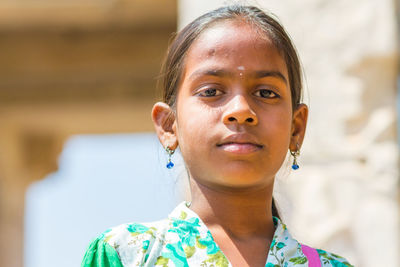 Close-up portrait of a teenage girl