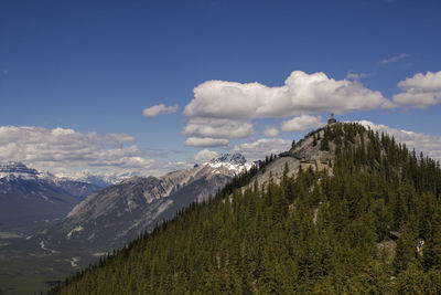 View of landscape against cloudy sky