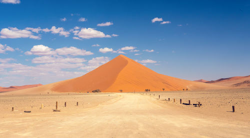 Scenic view of desert against sky