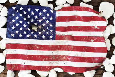 American flag on american flag