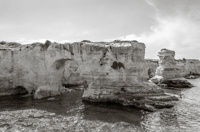 Rock formations in sea