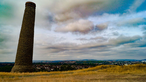 Scenic view of land against sky