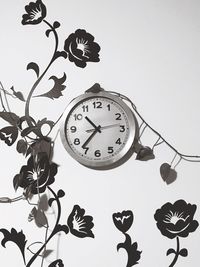 Close-up of clock on wall