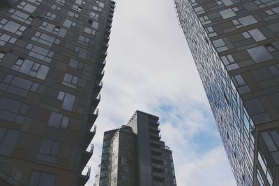 Low angle view of modern building against sky