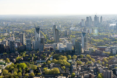 Uk, england, london, elevated view of districts around elephant and castle area