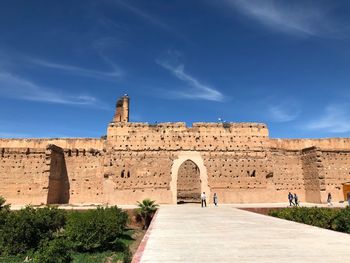 View of historical building against blue sky