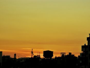 Built structure at sunset