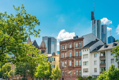 Low angle view of buildings against sky