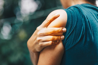 Close-up of woman hand with tattoo