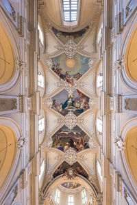 Low angle view of ceiling of building