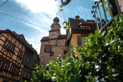 Low angle view of buildings against sky