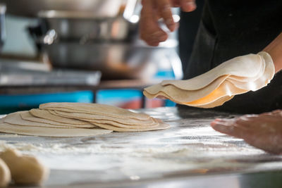 Close-up of person working on table