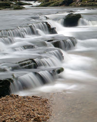 Scenic view of waterfall